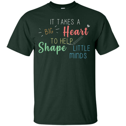 It Takes A Big Heart To Help Shape Little Minds Teacher Back To School Shirt Forest