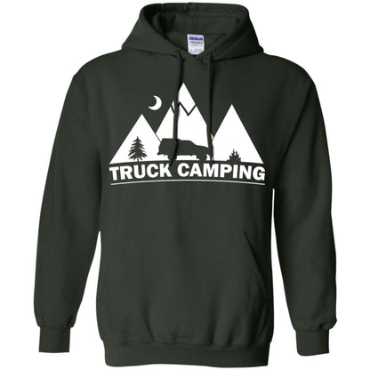 Truck Camping Night Landscape And Adventures T-shirt Forest Green