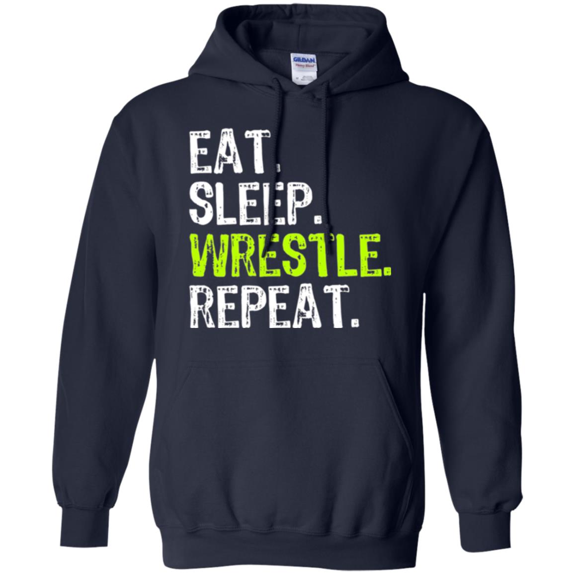 Wrestling T-shirt Eat Sleep Wrestle Repeat Navy