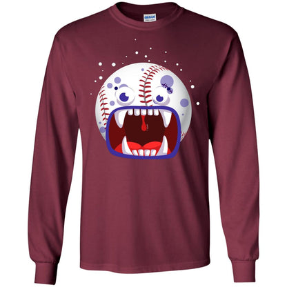 Baseball Halloween Shirt Maroon