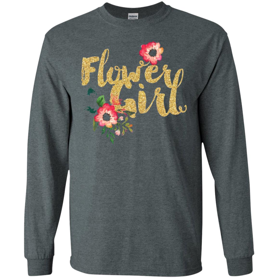 Flower Girl Bridesmaid Wedding Reception T-shirt Dark Heather