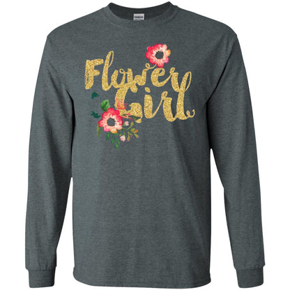 Flower Girl Bridesmaid Wedding Reception T-shirt Dark Heather