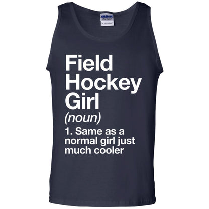 Field Hockey Girl Definition Hockey Lover T-shirt Navy