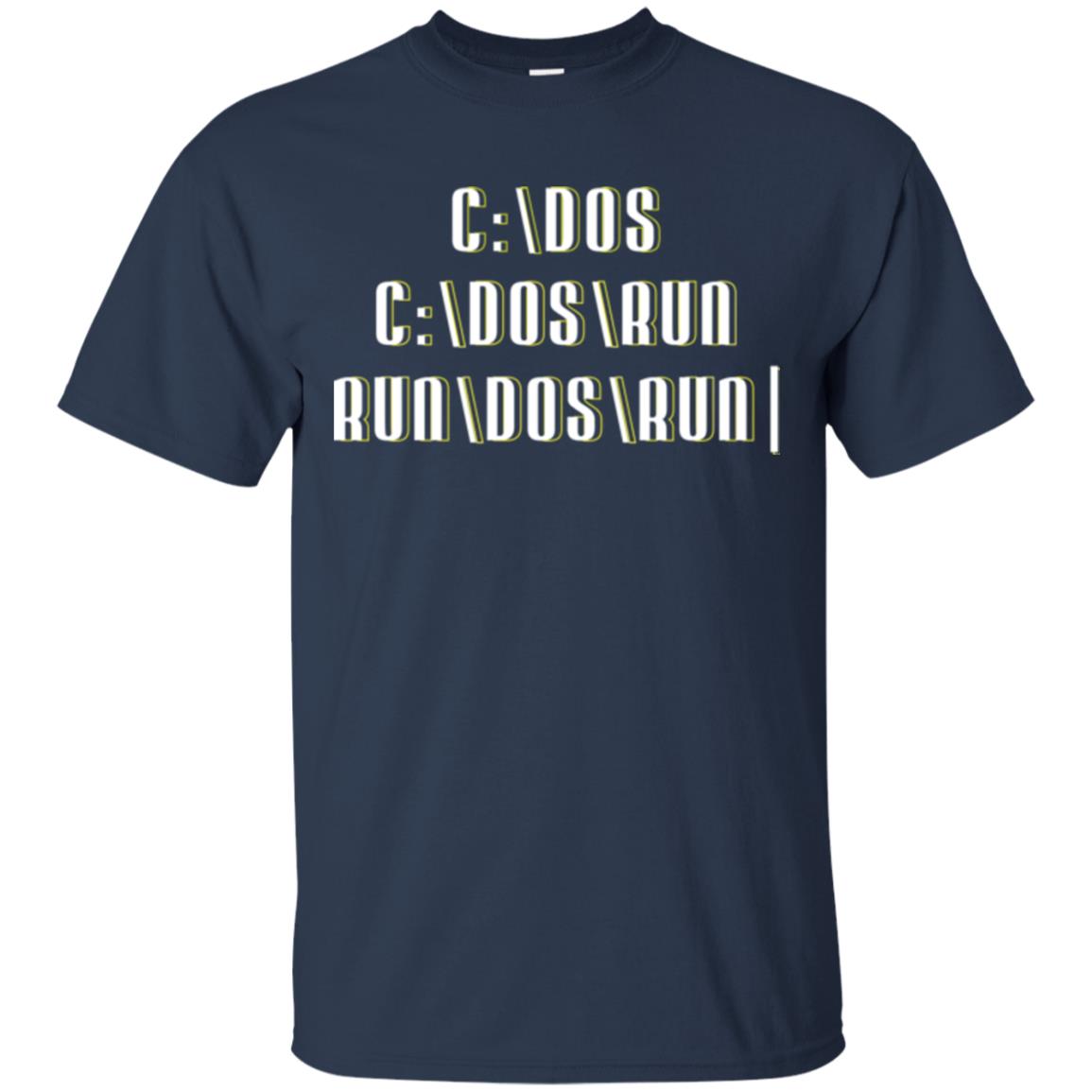 Programmer T-shirt Run Dos Run Navy