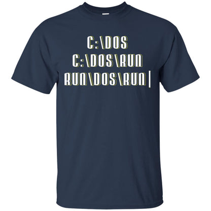 Programmer T-shirt Run Dos Run Navy