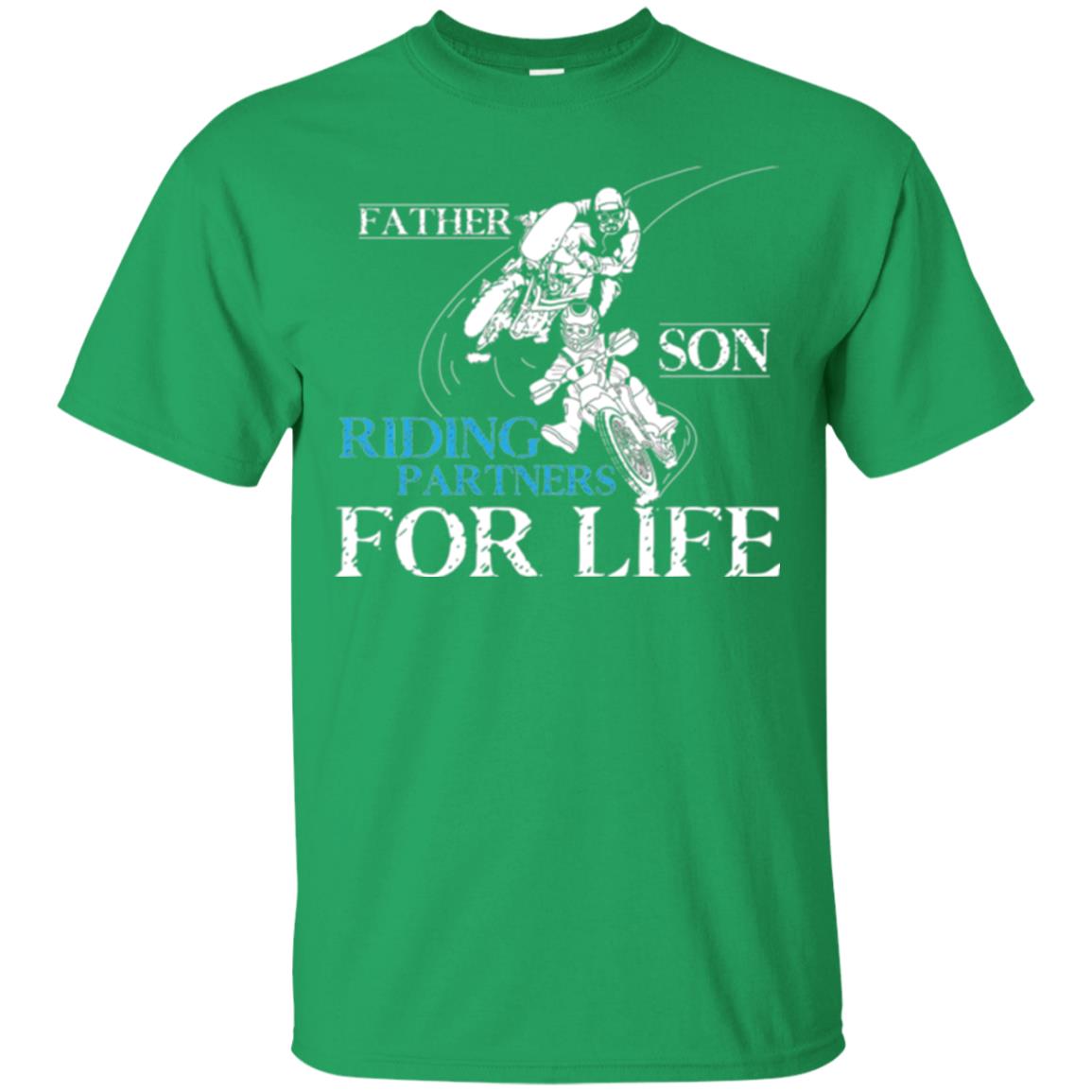 Motocross T-shirt Father Son Riding Partners For Life Irish Green