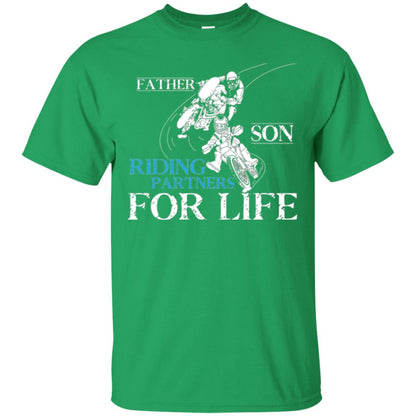 Motocross T-shirt Father Son Riding Partners For Life Irish Green