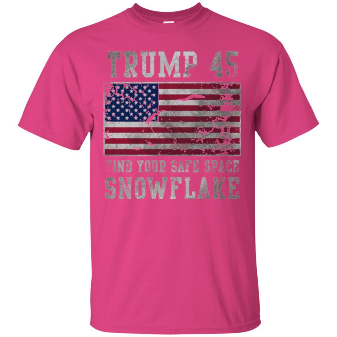 Trump 45 Find Your Safe Space Snowflake T-shirt Heliconia