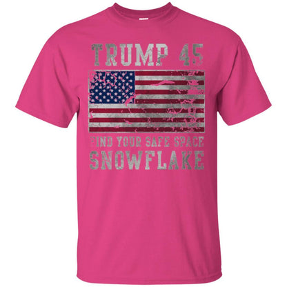 Trump 45 Find Your Safe Space Snowflake T-shirt Heliconia
