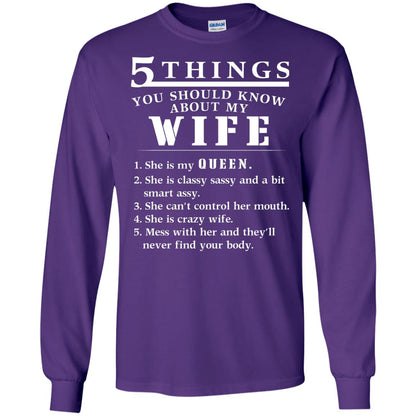 5 Things You Should Know About My Wife Husband T-shirt Purple
