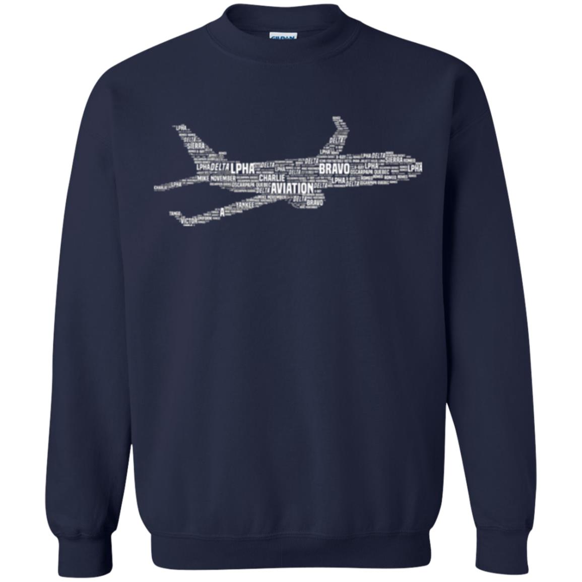 Alphabet Airplane Pilot T-shirt Navy