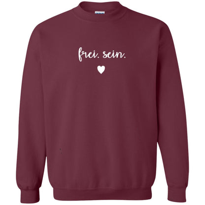 Frei Sein To Be Free German Inspirational Shirt Maroon