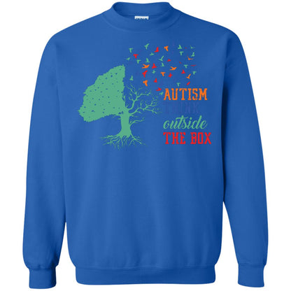 Autism Think Outside The Box Autism Awearness T-shirt Royal