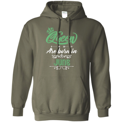 Brithday T-Shirt Queen Are Born In June Military Green