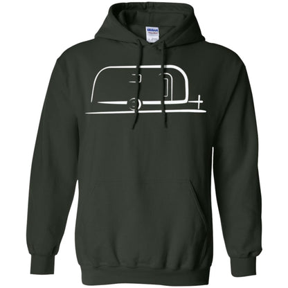 Vintage Airstream Style Streamlined Trailer T-shirt Forest Green