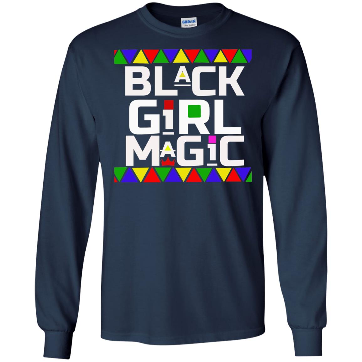 Black Girl Magic Black History African Pride T-shirt Navy
