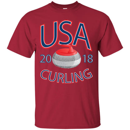 Usa 2018 Curling T-shirt Cardinal