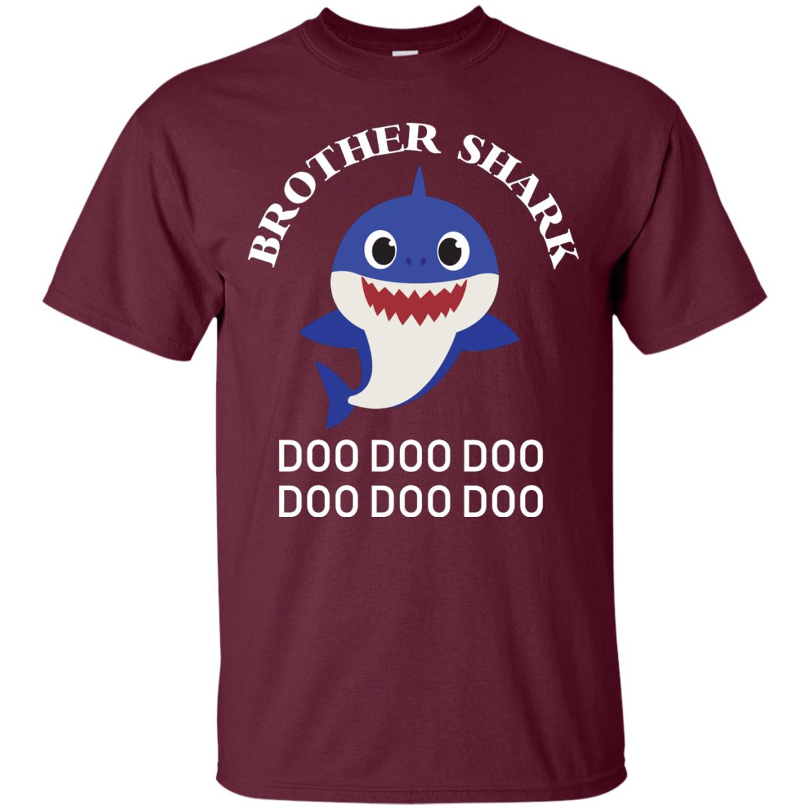 Brother Shark Family Shark Shirt Maroon