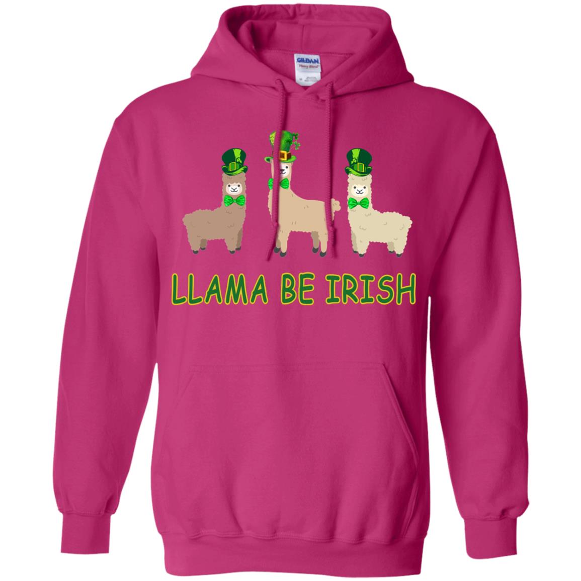 Llama Be Irish Ireland Gift Shirt Heliconia