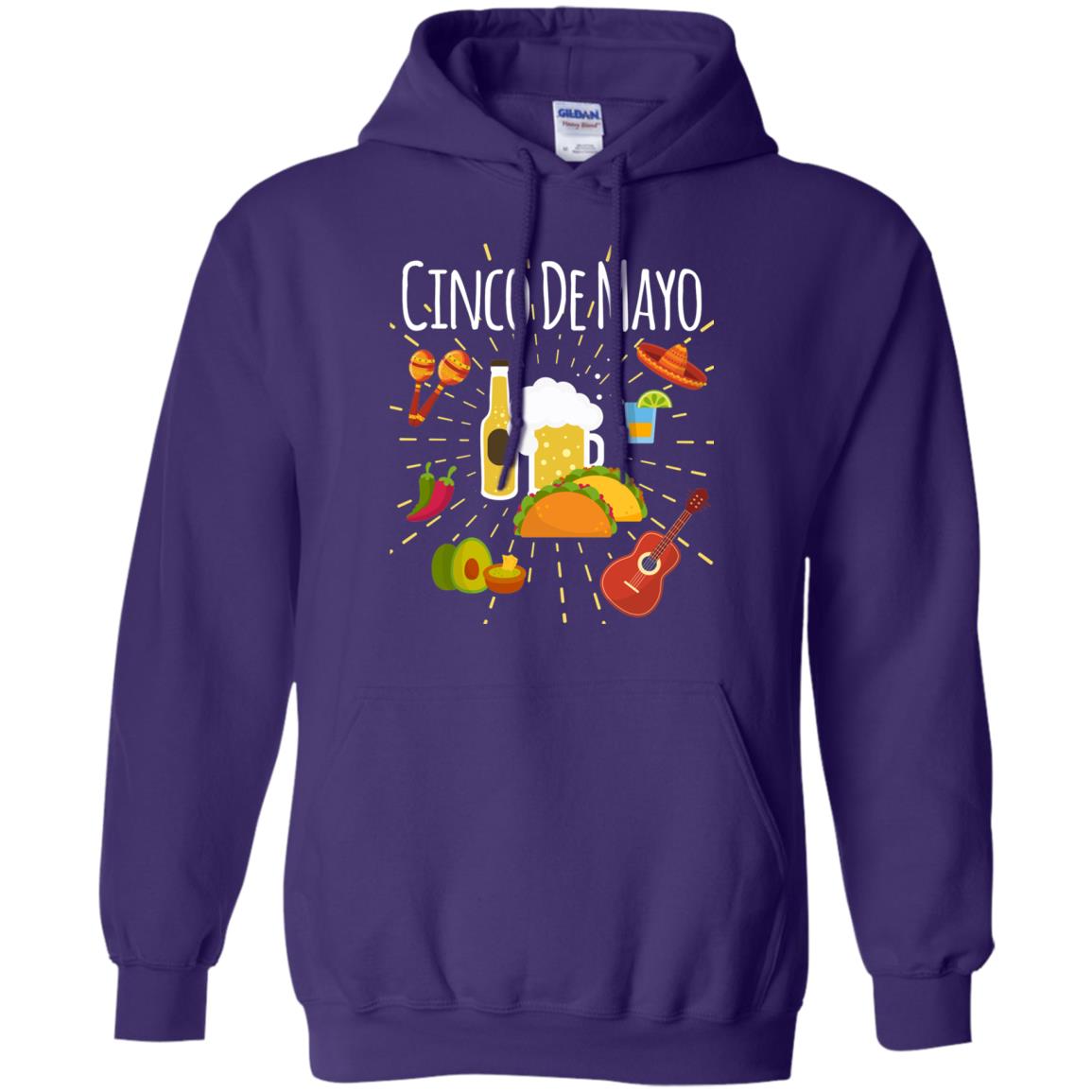 Cinco De Mayo Beer Tacos Guitar Mexico Shirt Purple