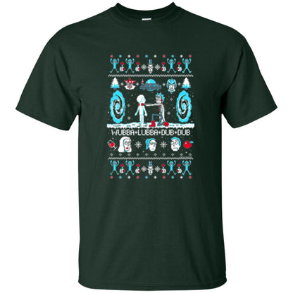 Cartoon T-shirt Build A Snowmorty Forest Green