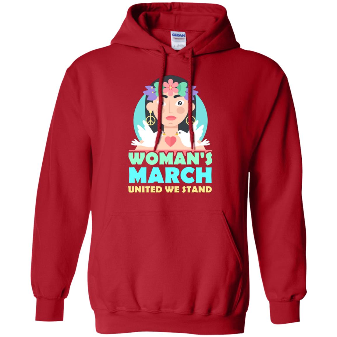 Woman Right T-shirt Womans March United We Stand Red