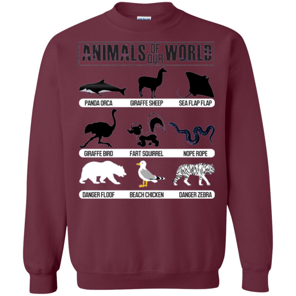 Save Animals Of Our World T-shirt Maroon