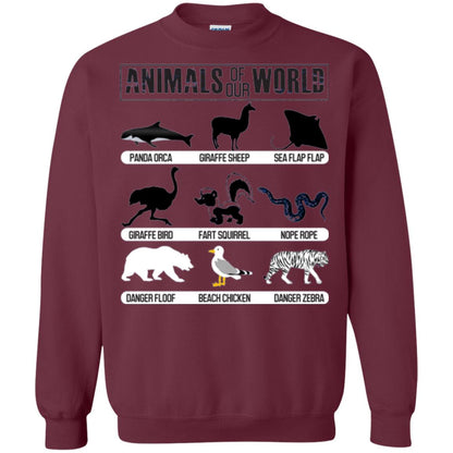 Save Animals Of Our World T-shirt Maroon
