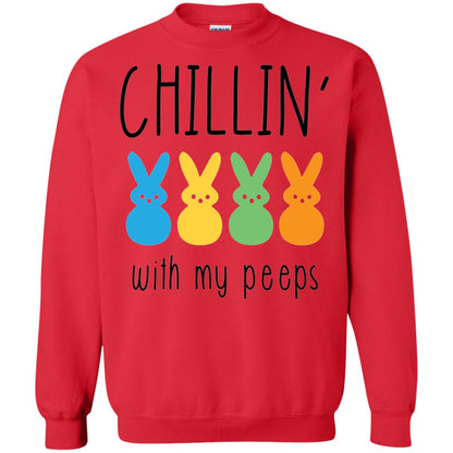 Chillin With My Peeps Happy Easter T-shirt Red