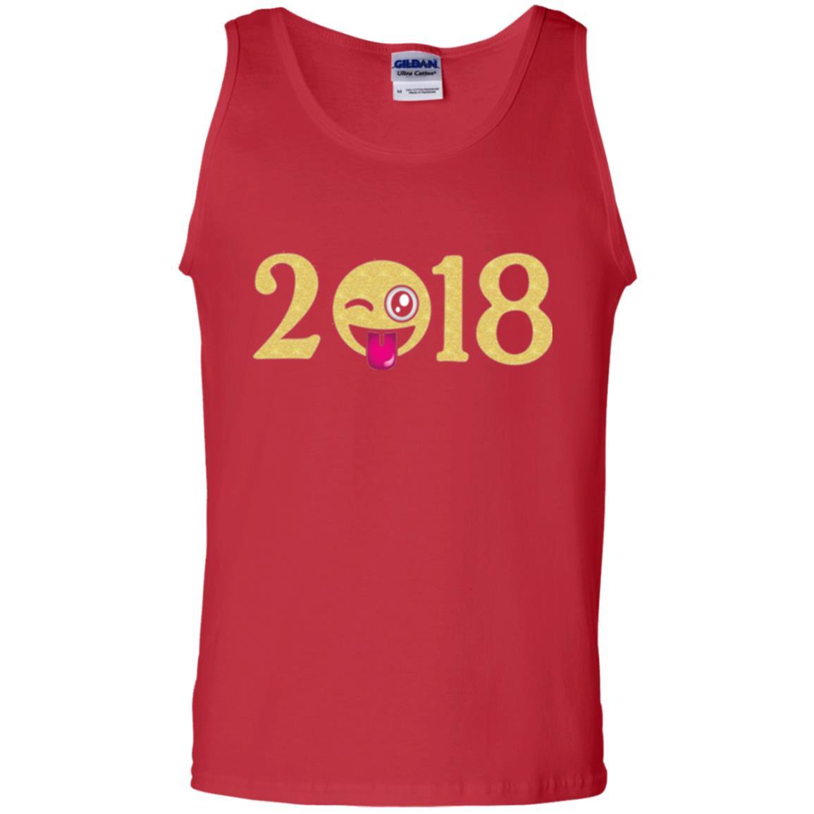 Happy New Year T-shirt Face New Year 2018 Party Red