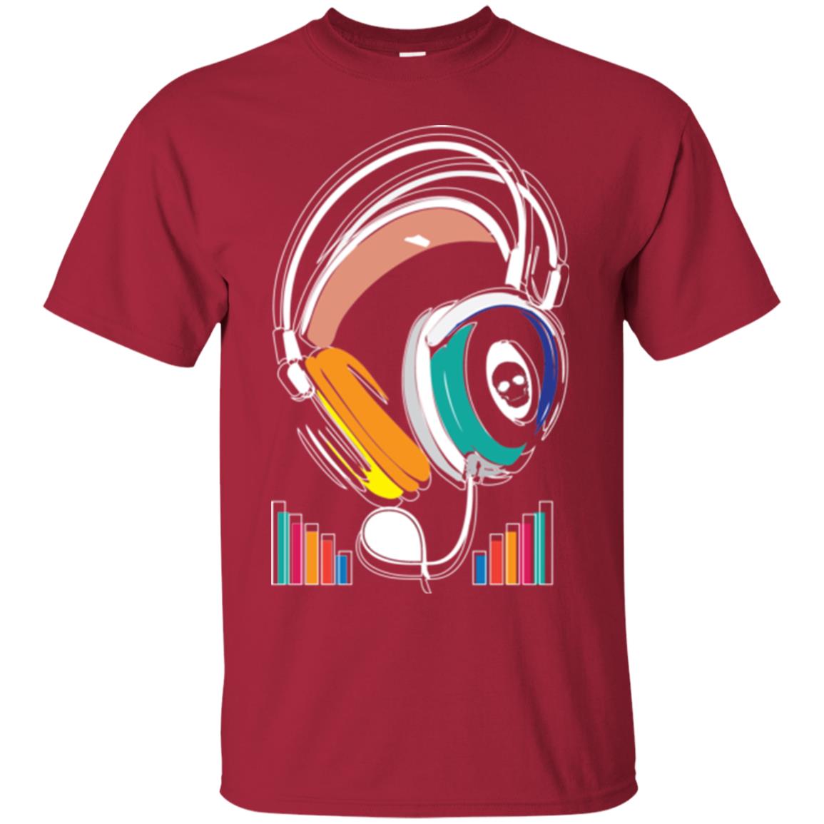 Music Lover T-shirt Sound Activated Glow Cardinal
