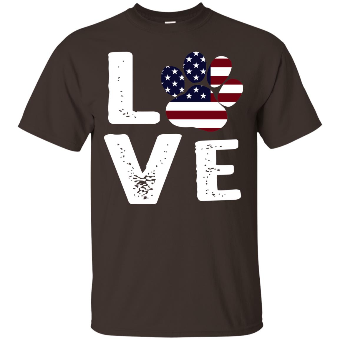 Love Dog Paw Shirt Dark Chocolate