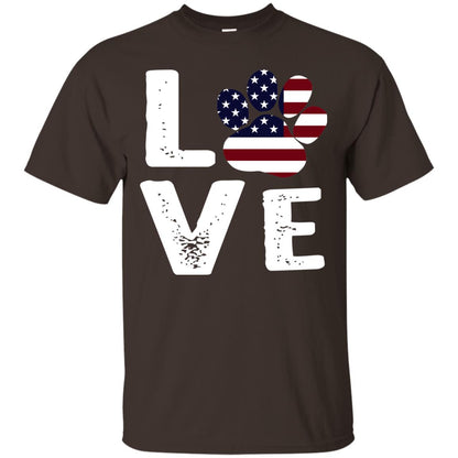 Love Dog Paw Shirt Dark Chocolate