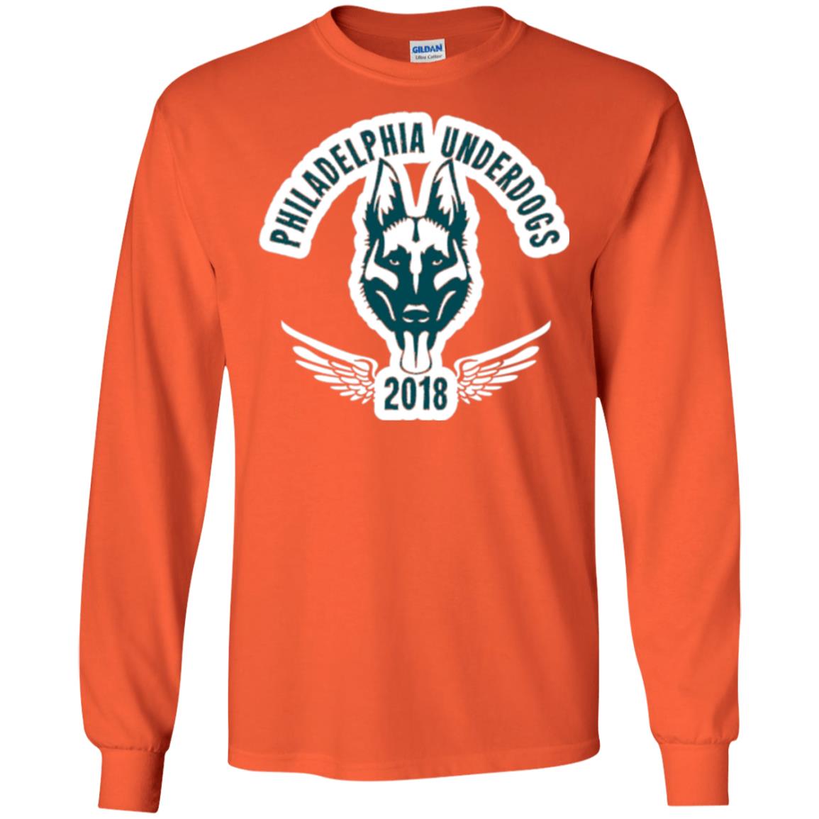 Dog Lover T-shirt Philadelphia Underdogs Orange