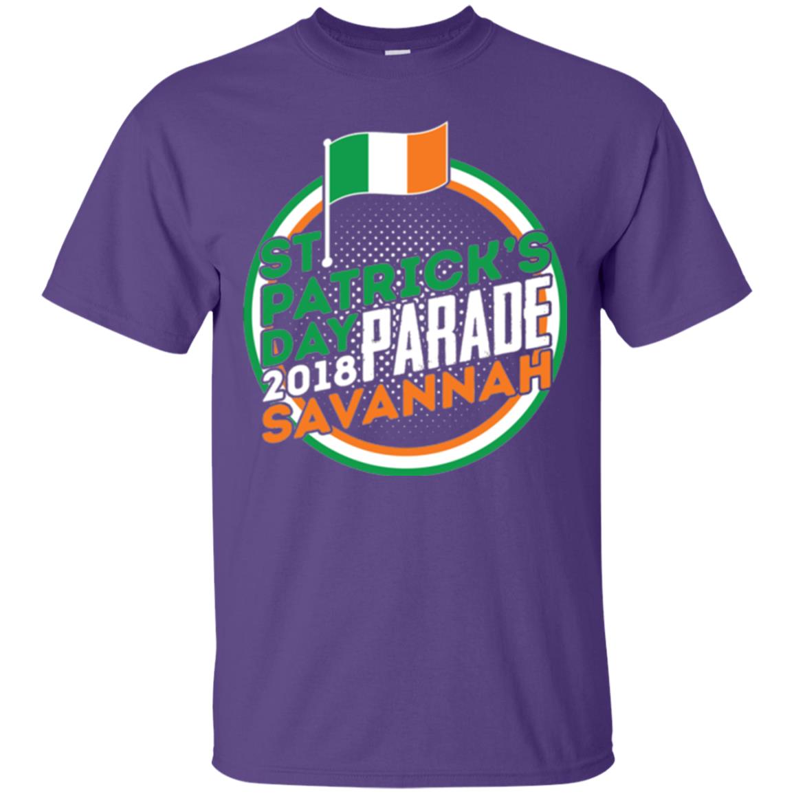 Parade Savannah 2018 Ireland Flag St. Patrick_s Day T-shirt Purple