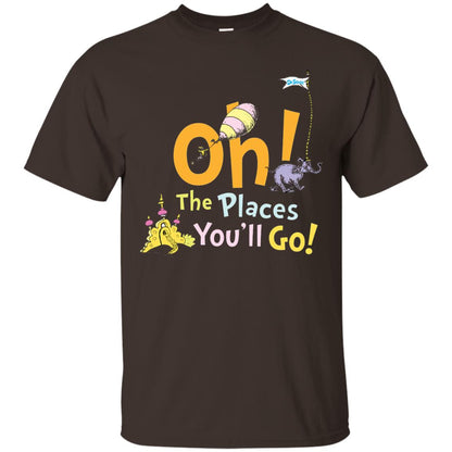 Read Across America Day T-shirt Dr. Seuss Oh The Places You_ll Go Dark Chocolate