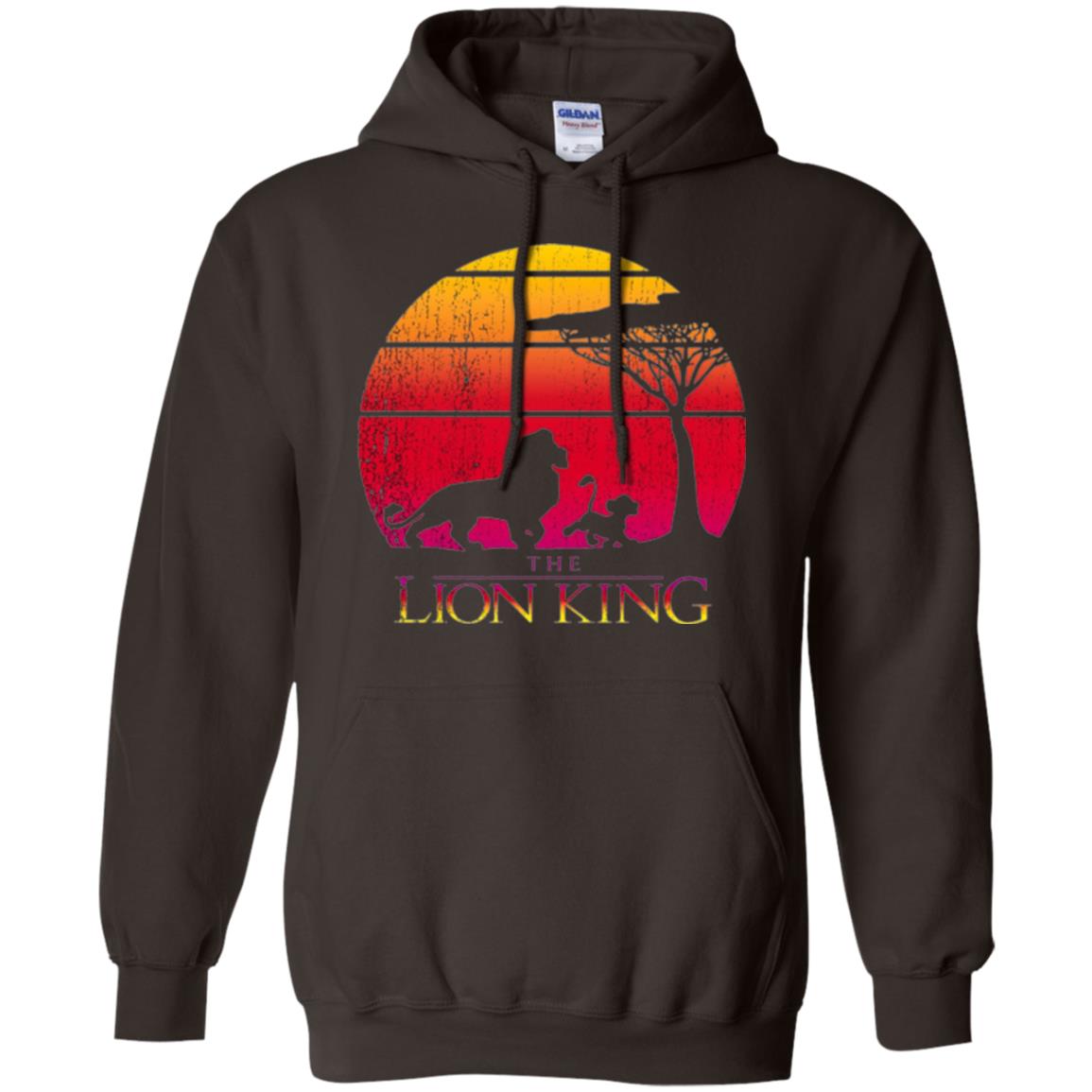 Cartoon T-shirt Lion King Vintage Sunset Dark Chocolate