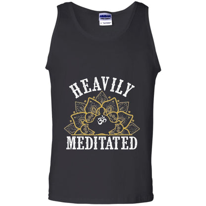 Funny Heavily Meditated Yoga Meditation T-shirt Black