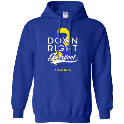 Down Right Perfect Down Syndrome Awareness T-shirt Royal