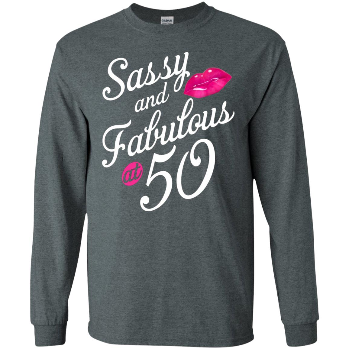 50th Birthday T-shirt Sassy And Fabulous At 50 Dark Heather