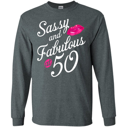 50th Birthday T-shirt Sassy And Fabulous At 50 Dark Heather