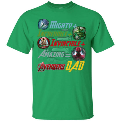 Mighty Incredible Invincible Amazing Dad Movie Fan T-shirt Irish Green