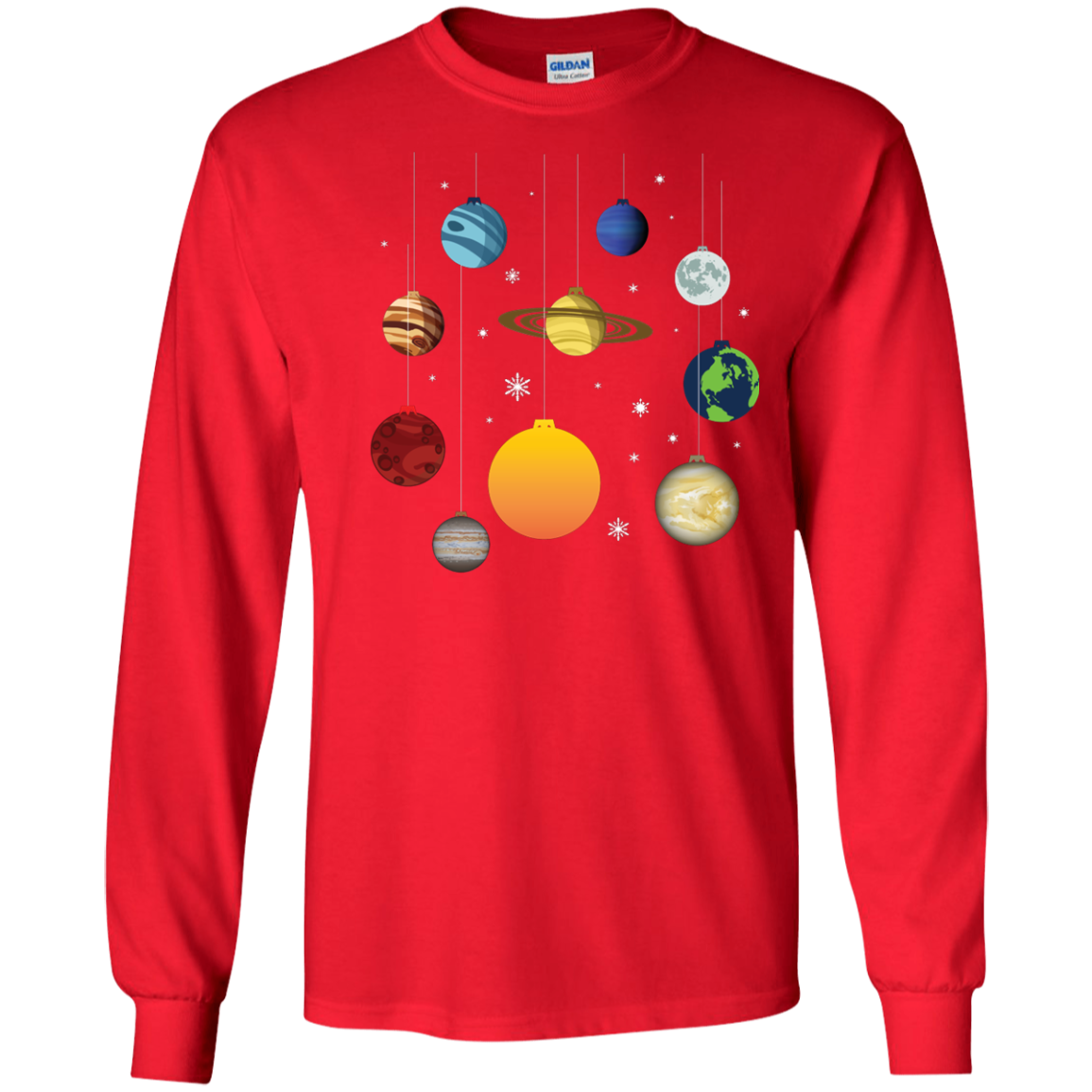Christmas T-shirt Joy To Universe Christmas Red