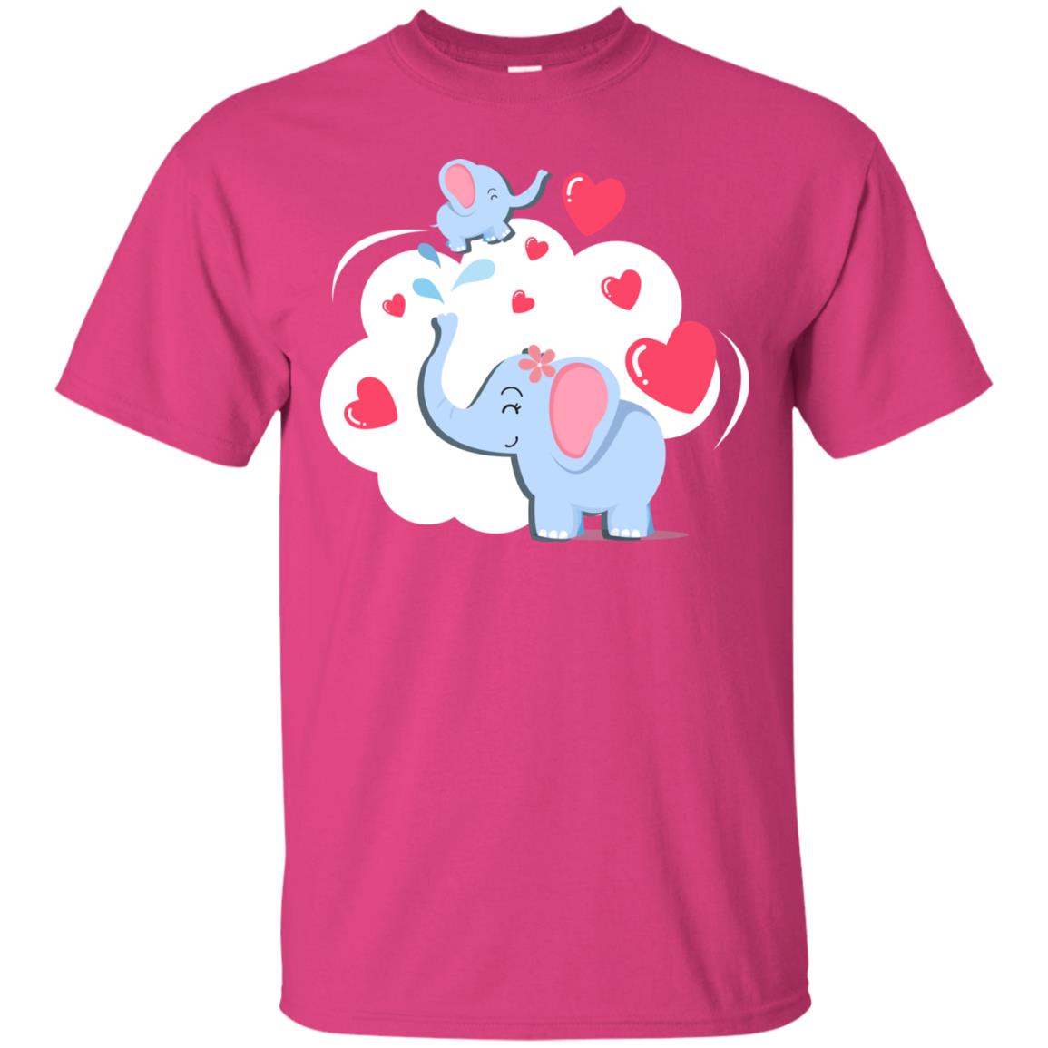 Mothers Day On 13th Of May Elephant Mom And Kid Shirt Heliconia