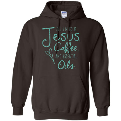 All I Need Is Jesus Coffee And Essential Oils T-shirt Dark Chocolate