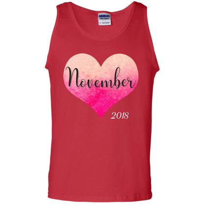 Pregnancy Reveal Announcement Party November 2018 Shirt Red