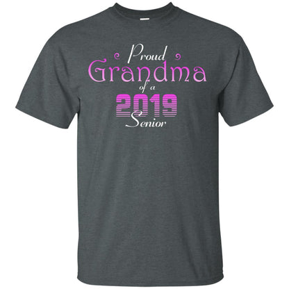 Proud Grandma Of 2019 Senior Grandmom Shirt Dark Heather