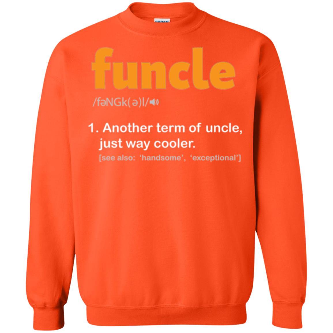 Funcle Definition T-shirt Funny Uncle Jokes Orange