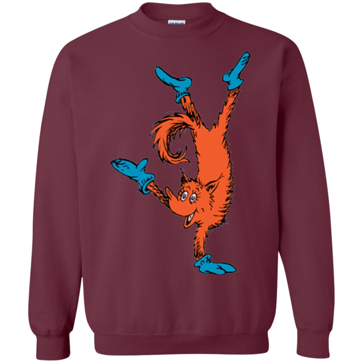 Dr. Seuss Fox In Socks Handstand Book Lover T-shirt Maroon