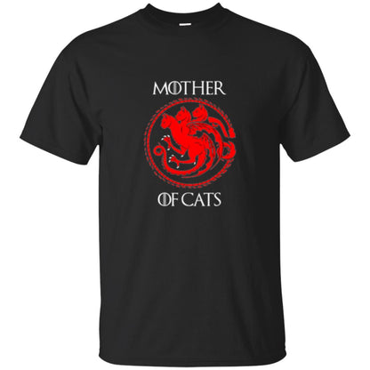 Cat Lovers T-shirt Mother Of Cat Black